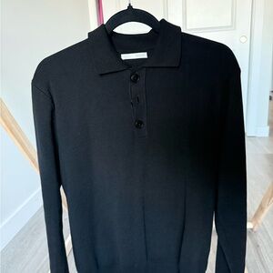 Zara Men's Elegant Black Polo Shirt